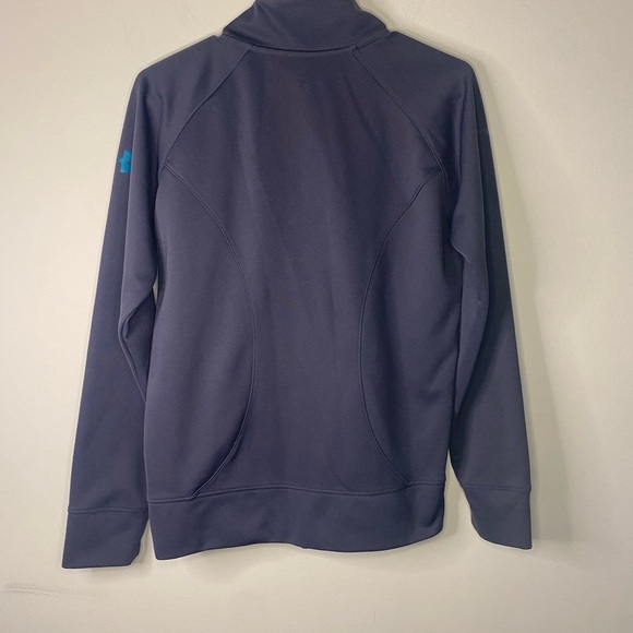 Women's Under Armour Semi Fitted Blue Full Zip Jacket Size Medium - Picture 14 of 15